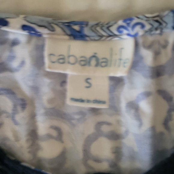 Cabana Life Blue and Black Patterned Mini Dress - Picture 3 of 4